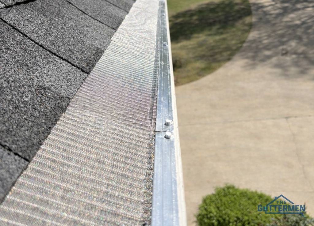 Gutterglove Pro stainless steel micro-mesh gutter guard installed on roof in South Carolina